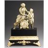 Image 1 : Napoleon III Ormolu and Slate Figural Mantel Clock...