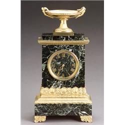 Louis Philippe Ormolu and Vert Maurin Marble Mantel Clock...