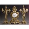 Image 1 : Louis XV Style Ormolu Three-Piece Clock Garniture...