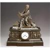 Image 1 : Louis Philippe Bronze and Slate Figural Mantel Clock...