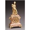 Image 1 : French Pink Marble and Gilt Metal Mantel Clock...