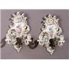Image 1 : Pair of Plaue Two-Light Wall Sconces...