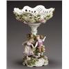 Image 1 : Plaue Figural and Floral Encrusted Compote...