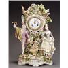 Image 1 : Plaue Floral Encrusted Figural Mantel Clock...