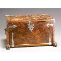 Spanish Baroque Style Walnut Fall-Front Table Cabinet...