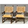 Image 1 : Two Spanish Baroque Walnut Armchairs...