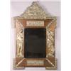 Image 1 : Continental Neoclassical Style Copper Mounted Walnut Mirror...