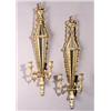 Image 1 : Pair of Continental Giltwood Two-Light Wall Sconces...