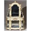 Continental Rococo Parcel Gilt and Cream Painted Vitrine Cabinet...