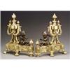 Image 1 : Pair of Louis XVI Style Ormolu and Bronze Figural Chenets...