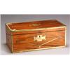 Image 1 : George IV Brass Inlaid Mahogany Traveling Lap Desk...