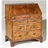 Image 1 : George I Burl Walnut Slant-Front Bureau...