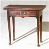 Image 1 : George II Walnut Fold-Top Tea Table...