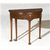 Image 1 : George II Style Walnut Fold-Top Demilune Tea Table...