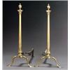 Image 1 : Pair of George III Style Brass Andirons...