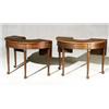 Image 1 : Pair of George III Style Mahogany Demilune Wine Tables...