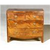 Image 1 : George III Style Inlaid Mahogany Bow-Front Chest of Drawers...