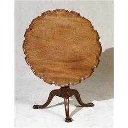 George III Mahogany Tilt-Top Tea Table...