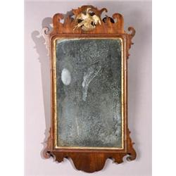 George III Parcel Gilt Walnut Mirror...