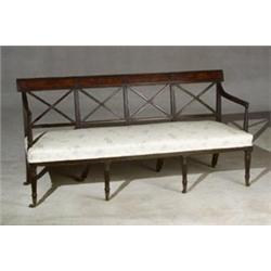 George III Mahogany Four-Chair Back Settee...