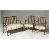 Image 1 : George III Style Mahogany Double-Chair Back Settee and a Pair of Armchairs...