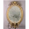 Image 1 : George III Style Giltwood and Gesso Three-Light Girandole Mirror...
