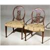 Image 1 : Pair of George III Mahogany and Floral Needlepoint Tapestry Uphol-stered Side Chairs...