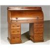 Image 1 : Victorian Mahogany Two-Pedestal Cylinder Desk...