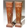 Image 1 : Pair of Edward VII Painted and Decorated Mahogany Pedestals...