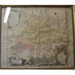 Group of Three Dutch or German Maps, 17th-18th Century...