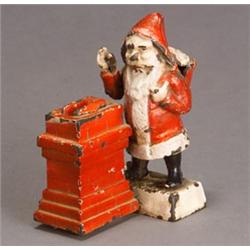 American Painted Cast Iron 'Santa Claus' Mechanical Bank...