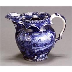 Staffordshire Historic Blue and White Jug...