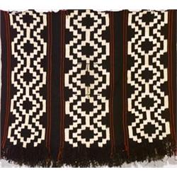 South American Polychrome Wool Pampas Poncho...