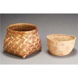 Two Native American Woven Baskets...