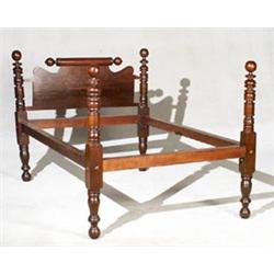 Federal Dark-Stained Cherry Double Cannonball Bedstead...