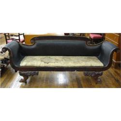 Classical Revival Mahogany Sofa...