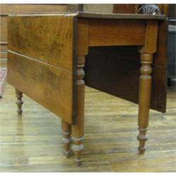 Federal Walnut Six-Leg Drop-Leaf Table...