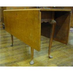 Queen Anne Maple Drop-Leaf Table...