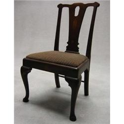 Queen Anne Inlaid Walnut Side Chair...