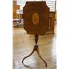 Image 1 : Federal Maple Inlaid Mahogany Tip-Top Tripod Candlestand...