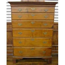 Chippendale Maple Tall Chest of Drawers...