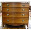 Image 1 : Federal Satinwood Inlaid Cherry Bow-Front Chest of Drawers...