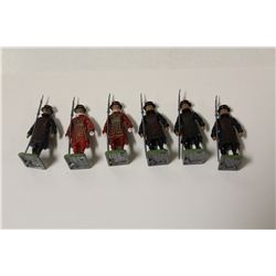 BRITAINS SOLDIERS- 6 BEEFEATERS, 2 DRESS AND 4 WORK