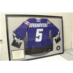 ED JOVANOVSKI AUTOGRAPHED AND CUSTOM FRAMED 2002 ALL-STAR GAME WORN JERSEY, WITH COA