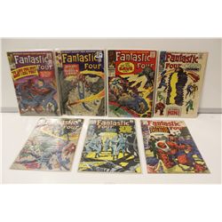 FANTASTIC FOUR #42, 47, 62, 67, 83, 87 & 91 (1965-69) 7 SILVER AGE ISSUES. LOW TO LOWER MID GRADE