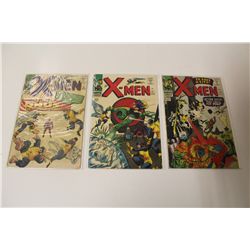 X-MEN #8, 21 & 23 (1964-66) 3 EARLY SILVER AGE X-MEN #8- LOW GRADE, MISSING PIN UP PAGE, #21 & 23