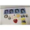 Image 1 : A COLLECTION OF 4 VINTAGE BEATLES (1970'S) DENIM JEAN PATCHES WITH PAUL'S FACE AND HEART SHAPED