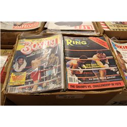 BOX LOT OF VINTAGE THE RING BOXING MAGAZINES