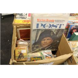 BOX LOT OF VINTAGE MOVIE MAGAZINES, BOXING EPHEMERA AND MORE!