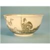Image 1 : A 19th century Chinese export porcelain tea bowl, painted En Grisaille with Britannia and a recli...